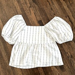 Madewell peplum top, size small